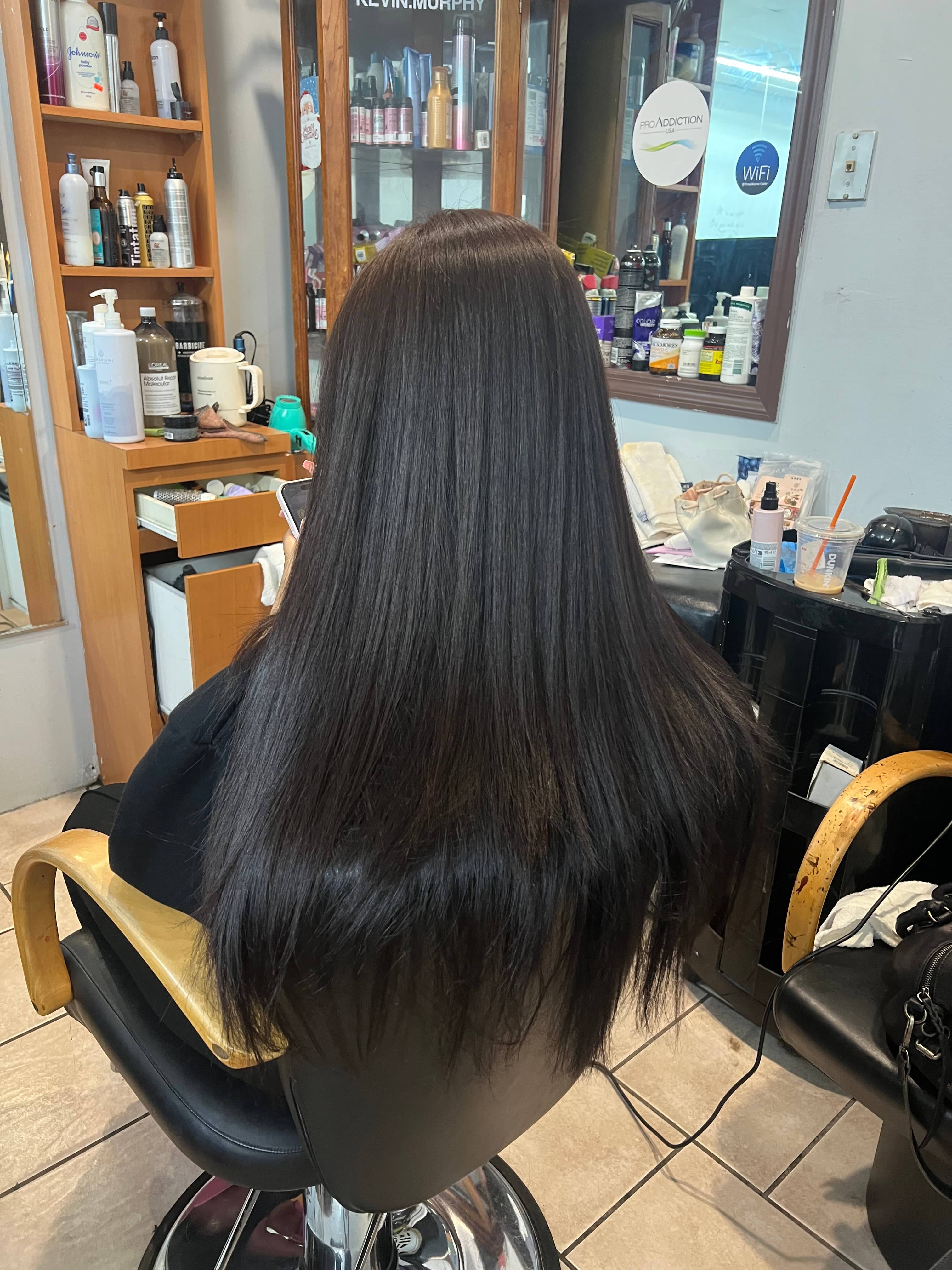 Beautiful styled hair showing off volume and color