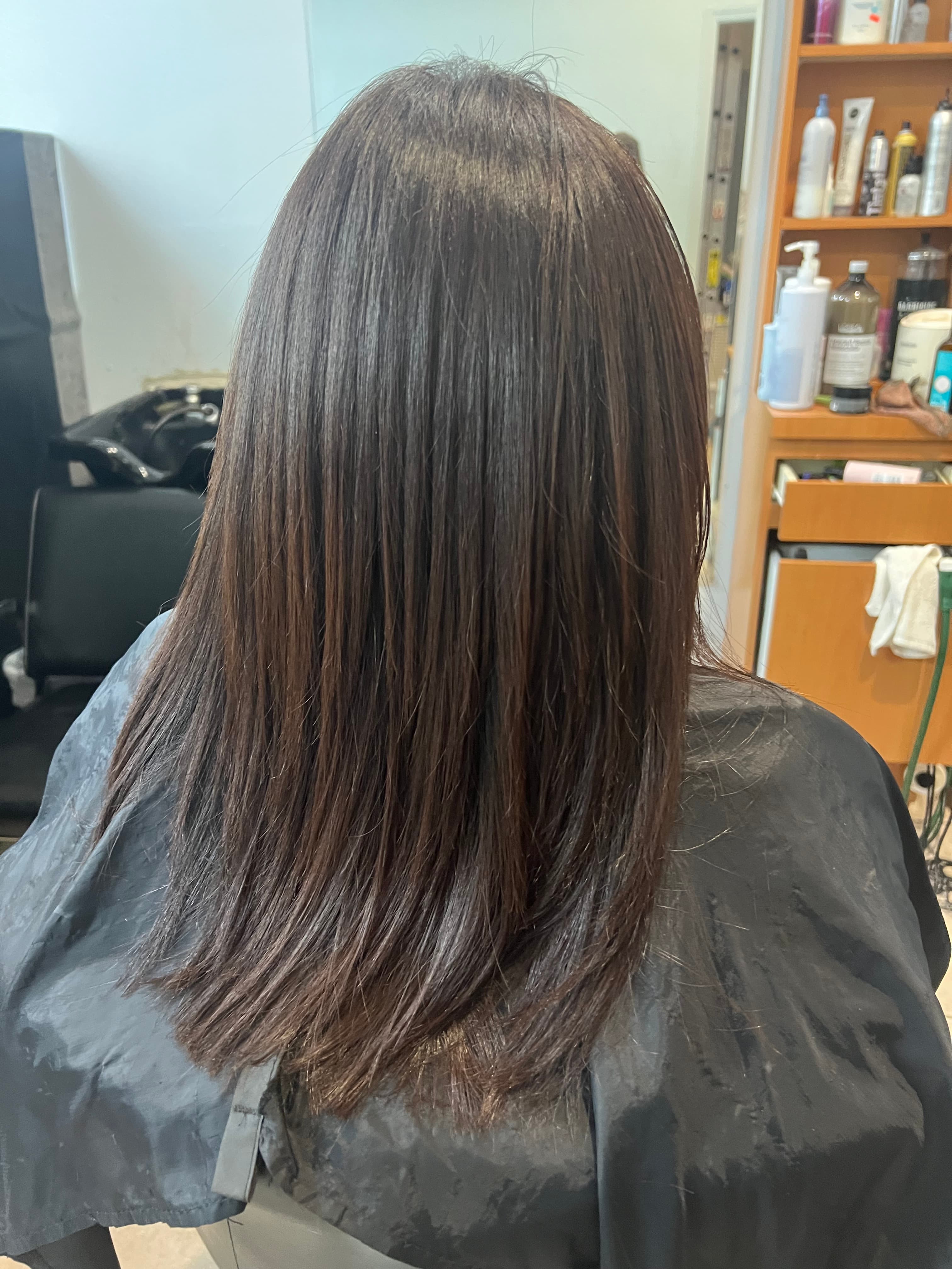 Final touches on a gorgeous hairstyle