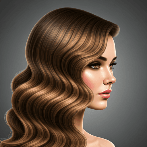 Perfectly styled hair
