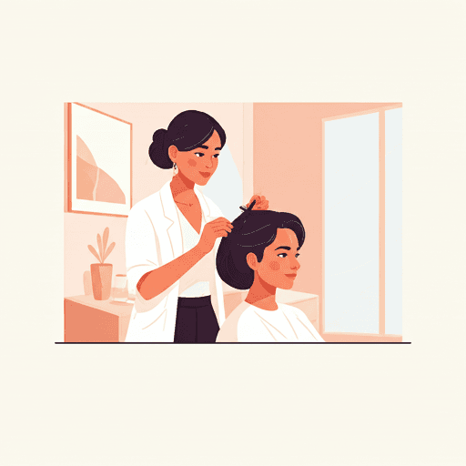 Stylist at work in a home